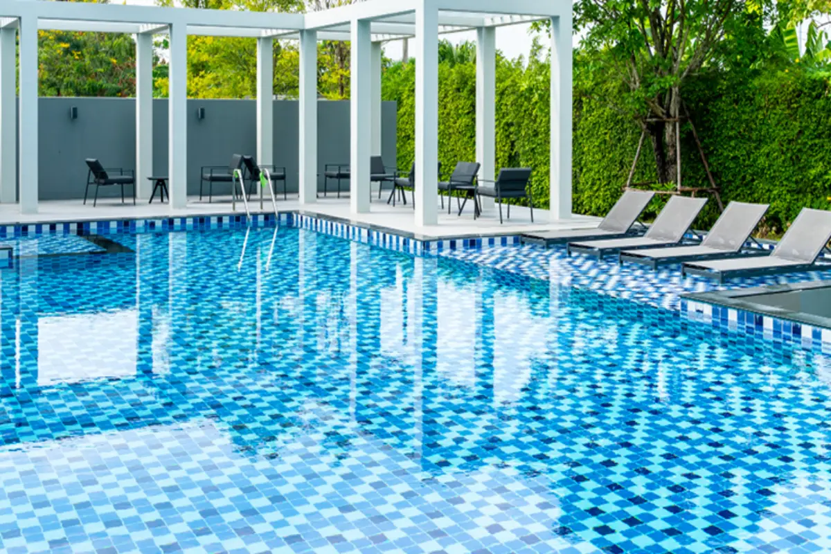 pool lounge neon modern spaaces